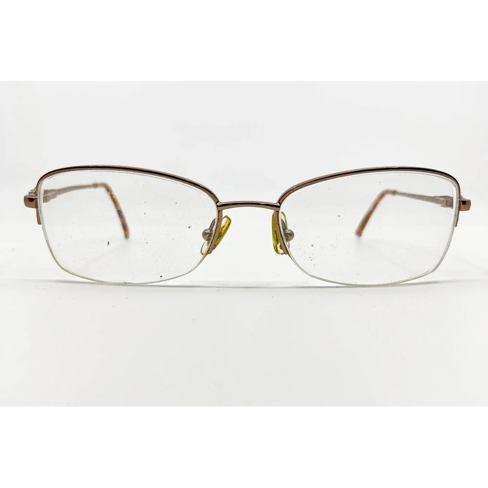 Tres Jolie 62 Eyeglasses Womens Gold Semi Rimless Frames 52-17-135
